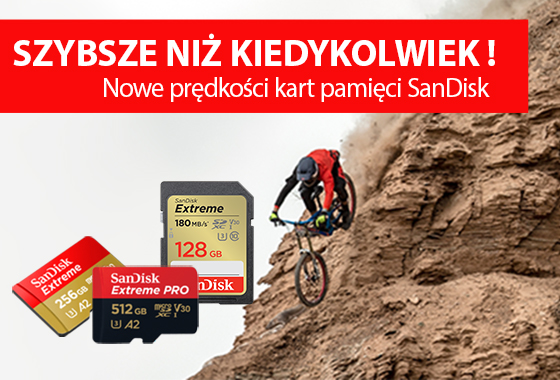 SanDisk znowu przyspiesza! Nowa seria kart pamięci już w sprzedaży.